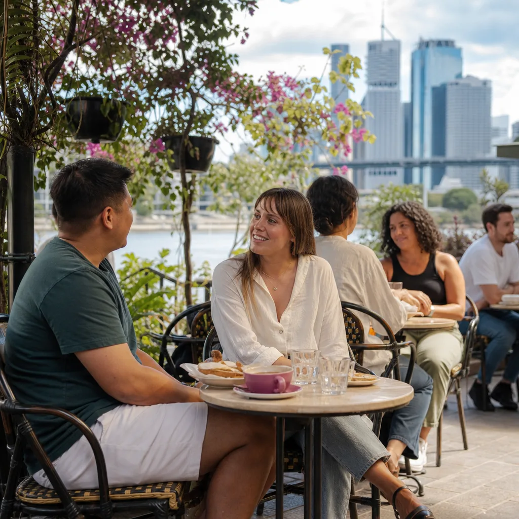 The CityCat ferry crossing the Brisbane River, representing easy local travel between inner suburbs